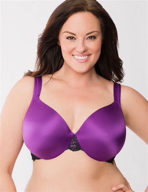 Lane Bryant Cacique Lace Trim Full Coverage Bra 40ddd Ebay