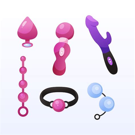 Free Vector Gradient Sex Toys Element Collection