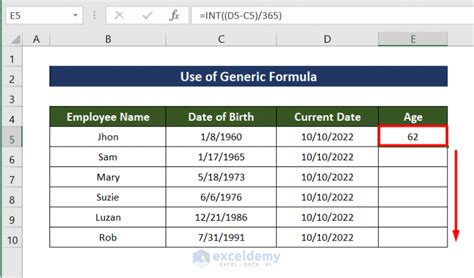 How To Convert Date Of Birth To Age In Excel 3 Easy Ways