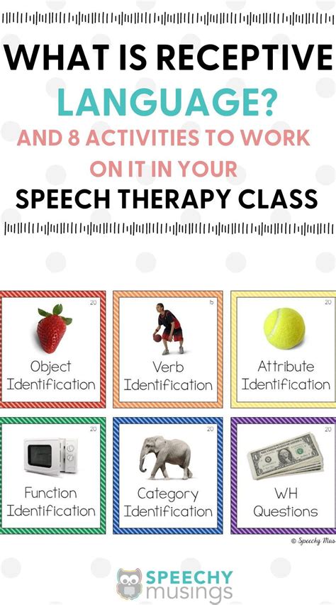 Receptive Language Activities Language Therapy Activities Speech