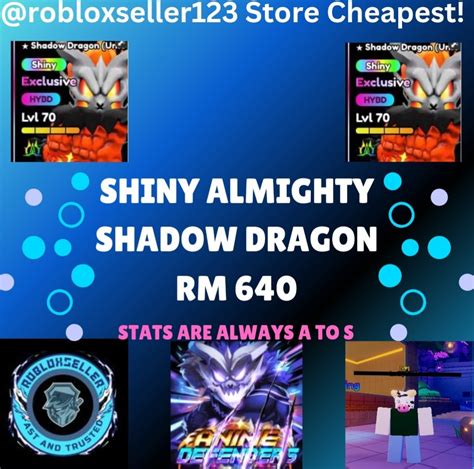 Anime Defenders Shiny Almighty Shadow Dragon Most Op Unit Hobbies