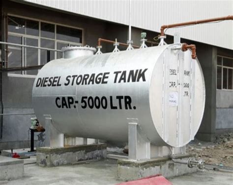 Silver Oil Stainless Steel Fuel Storage Tank Storage Capacity 5000L