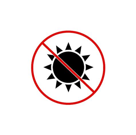 Premium Vector Stay Away From Sunlight Symbol