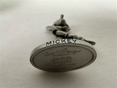 Small Walt Disney Mickey Mouse Fine Pewter Schmid Figurine H And