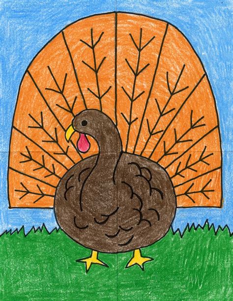 easy to draw a turkey 9