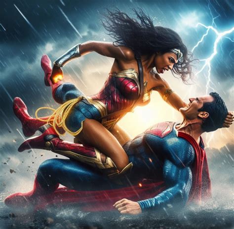 Wonder Woman Vs Superman Almost A Pin By Ivandrago186 On Deviantart