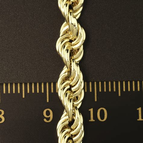 9ct Yellow Gold Solid Rope Bracelet 8″ 5mm - Britannia Jewellery