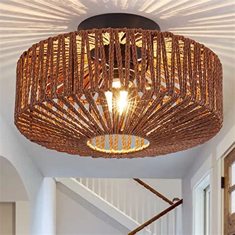 Best Rattan Semi Flush Mount Ceiling Light Perfect For Any Home