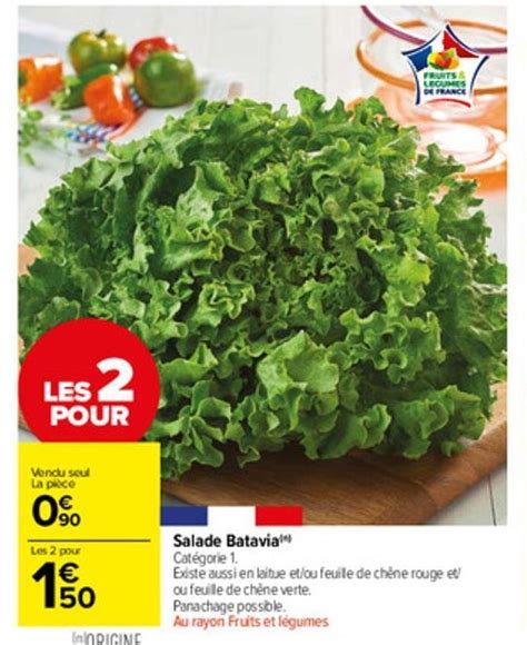 Promo Salade Batavia Chez Carrefour Market