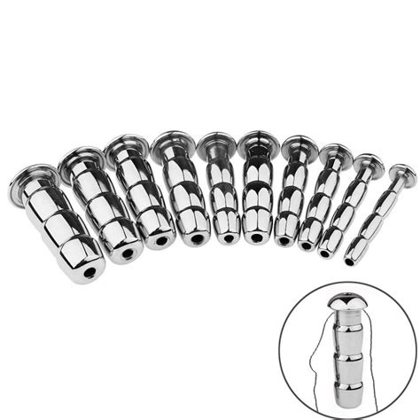 6 15mm Stainless Steel Urethral Plugs Penis Plug Urethral Dilator Chastity Male Masturbators Sex