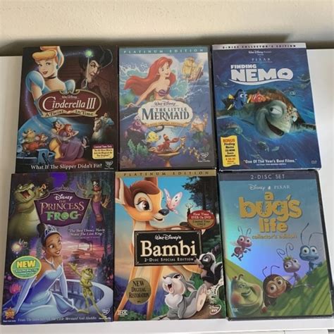 Disney Toys 6 Set New Sealed Disney Bambi Bug Life Cinderella