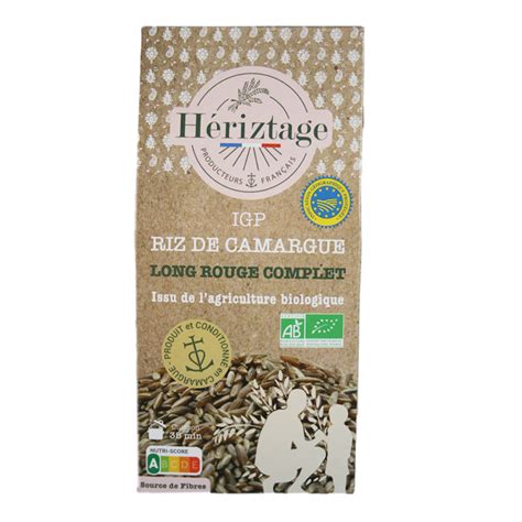 Riz De Camargue Igp Trio Long Complet Bio Heriztage G Originel