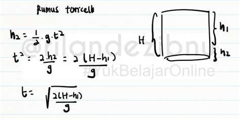 Rumus Teori Torricelli Pada Waktu Yang Dibutuhkan Fluida Jatuh Ke