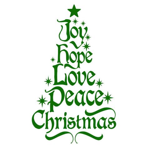 Joy Hope Love Peace Christmas Cuttable Design PNG DXF SVG Etsy