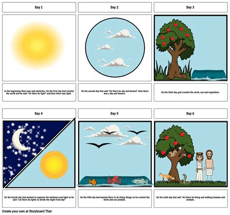 7 Day Creation Storyboard By D958d917