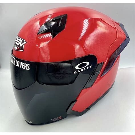 Jual RSV HELM SV300 RED GLOSSY SOLID RSV SV300 HALF FACE HELM RSV