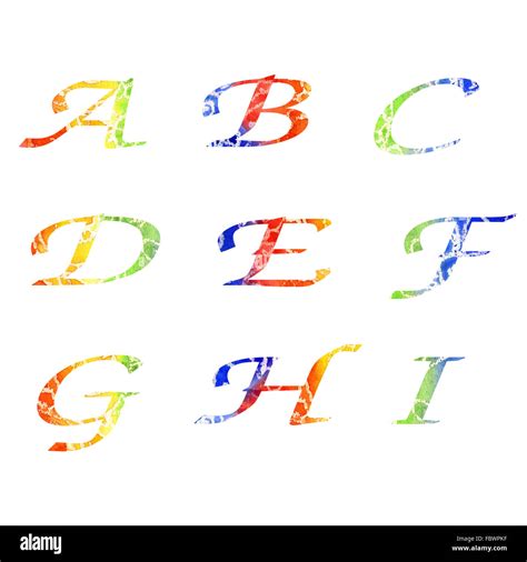 Watercolor Alphabet Hi Res Stock Photography And Images Alamy