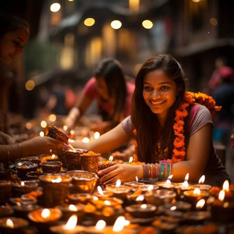 Premium AI Image | Traditional Diwali Celebrations Grand Diwali Festivals