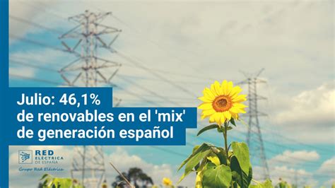 El 461 De La Generación Eléctrica Del Mes De Julio Fue De Origen Renovable En España