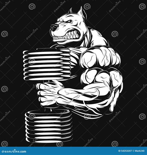 Strong Dog Stock Illustration Image Of Healthy Comics 54253207