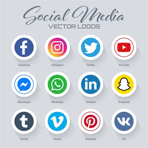 Colección De Logos De Redes Sociales Populares 691066 Vector En Vecteezy