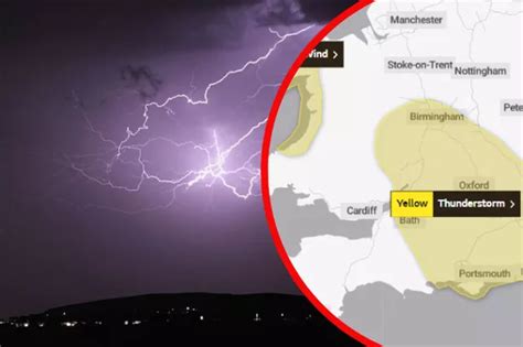 Double Met Office Weather Warning Issued For Thunderstorms And Wind Somerset Live