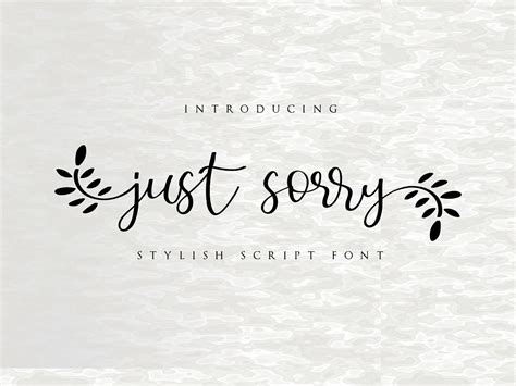 Descargar Fuente Just Sorry Calligraphy Script GRATIS En IFONT