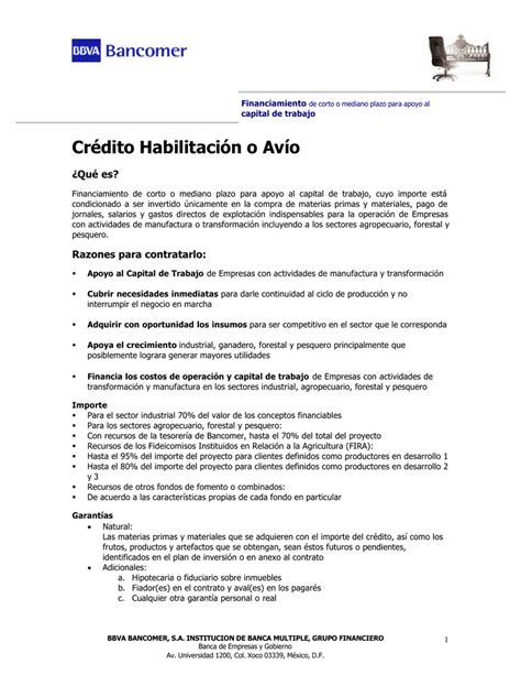 Contrato De Habilitacion O Avio Mide