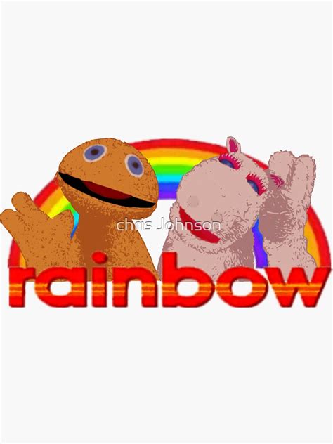 "Rainbow's Zippy & George" Sticker by spaceman300 | Redbubble