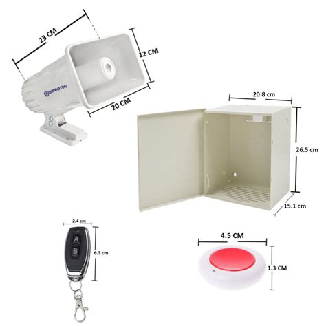 Alarma Vecinal Hibrida Wifi Control Boton Mhz Estrobo Sirena W