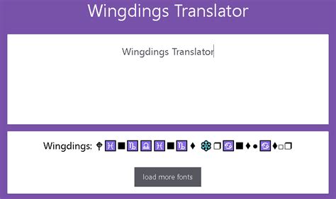 Wingdings Translator - Font Bots