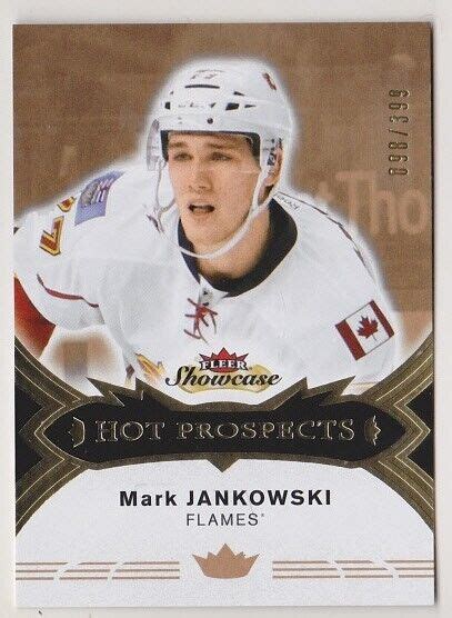 16 17 Fleer Showcase Mark Jankowski 399 Rookie Hot Prospects Flames