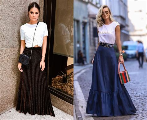 Como Usar Saia Longa - 12 Inspirações de looks com saia longa - The Closet | Como usar saia ...