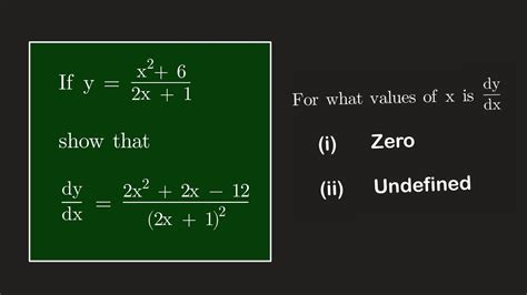 Maths Methods 12 2e More Differentiation Using Quotient Rule Excel At School Youtube