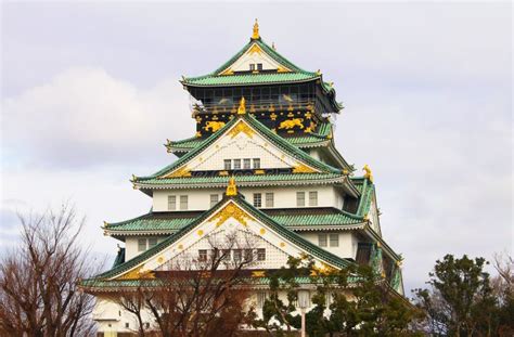 Close Up Of Osaka Castle Most Visited Place In Osaka Japan Stock