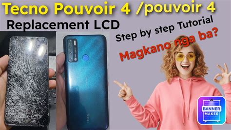 Tecno Pouvoir 4 4pro Replacement LCD Magkano Nga Ba Step By Step