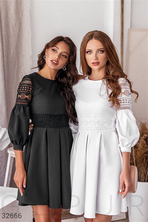 Платье с ажурными вставками (арт. ) ♡ интернет-магазин Gepur