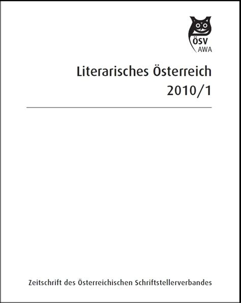 Publikationen Österreichischer Schriftsteller innenverband