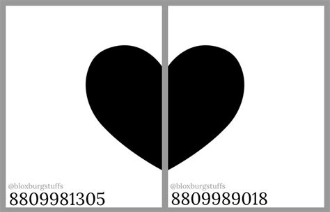 Split Heart Decal Bloxburg Decal Codes Blocksburg Room Ideas Heart