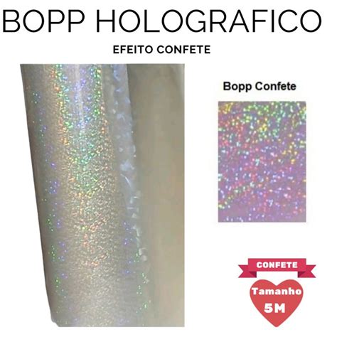 Bopp Holografico D Caquinhos Brilho Cm X Metros Top De Linha