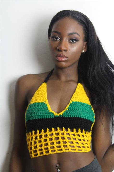 Jamaican Mesh Crop Top Available In Sizes A B C D Dd Cups Etsy