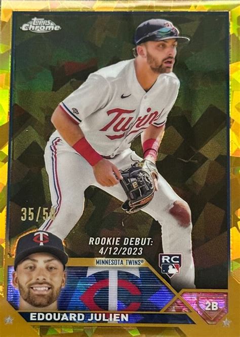 Edouard Julien 2023 Topps Chrome Update Sapphire Edition Uscs46 Rookie