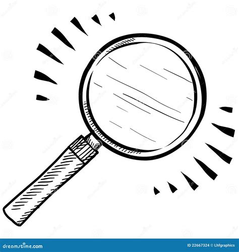 Magnifying Glass Sketch Stock Images Image 22667324