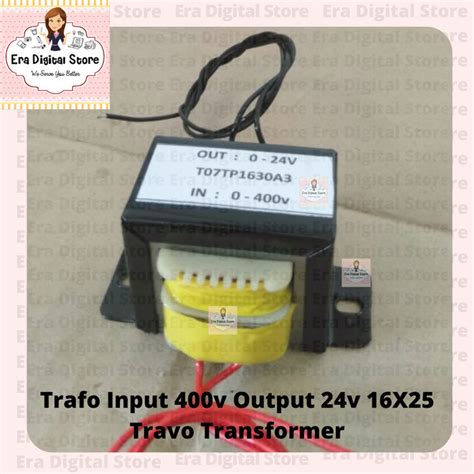 Jual Trafo 1A Input 400v Output 24v 16X25 Travo Transformer Kota