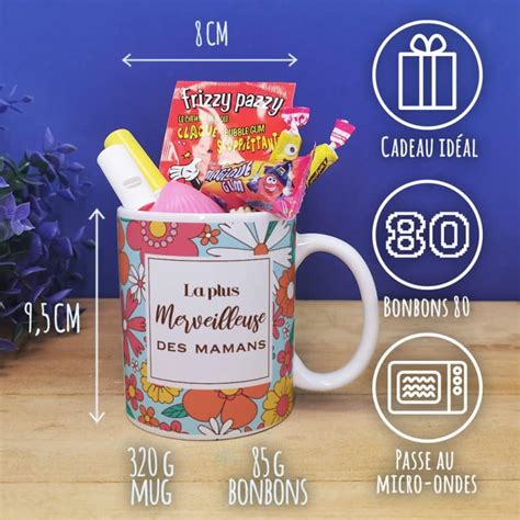 Mug La Plus Merveilleuse Des Mamans Bonbons R Tro Cadeau Maman