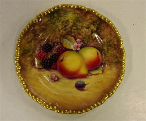 Hand Painted Fruit Plate By P Platt Royal Worcester Royal Worcester