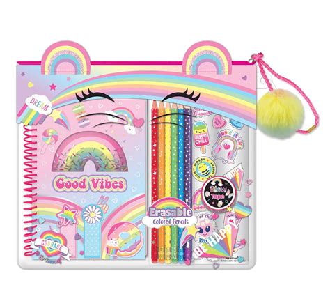 Hot Focus Coloring Journal Rainbow 5Y