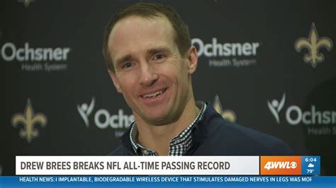 Drew Brees Breaks Nfl All Time Passing Record Youtube