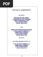 sample tenancy agreement  residential property  malaysia