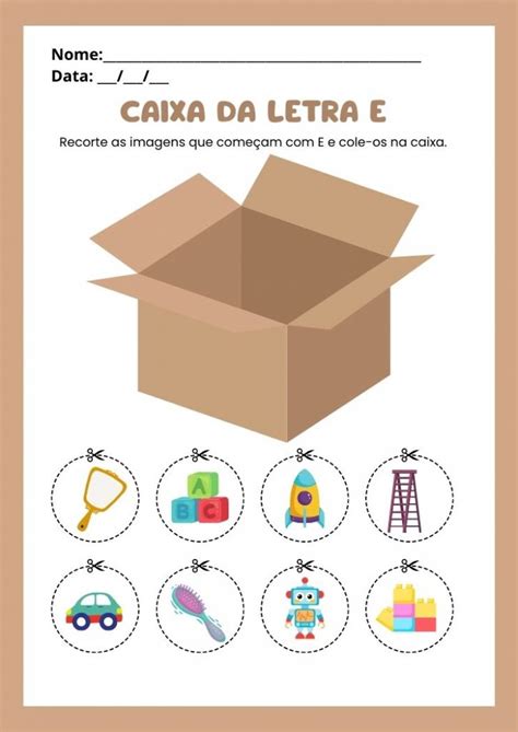 Coisas Com A Letra E - Atividades com a Letra E Maiúscula e Minúscula para Imprimir
